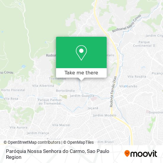 Mapa Paróquia Nossa Senhora do Carmo