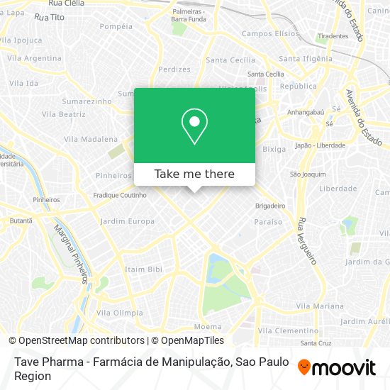 Tave Pharma - Farmácia de Manipulação map