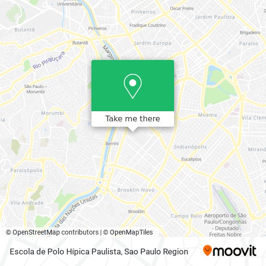 Mapa Escola de Polo Hípica Paulista