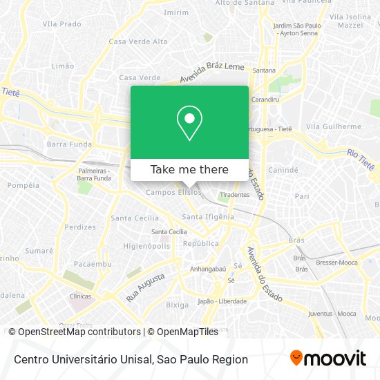 Centro Universitário Unisal map