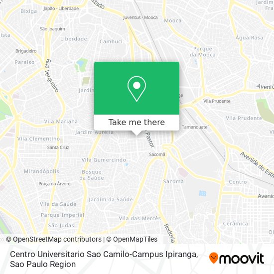 Centro Universitario Sao Camilo-Campus Ipiranga map