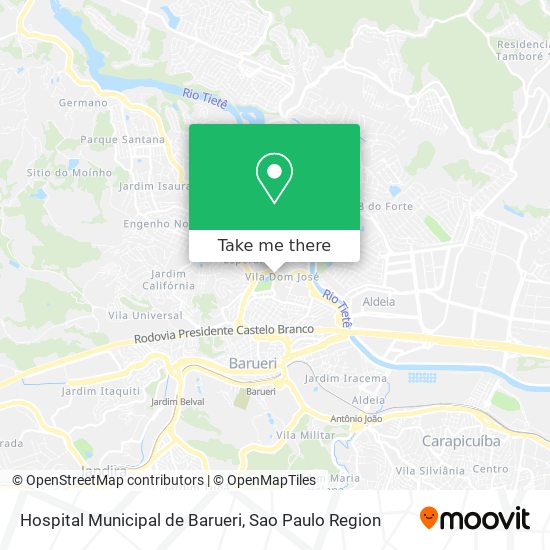 Hospital Municipal de Barueri map