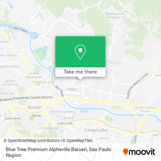 Blue Tree Premium Alphaville Barueri map
