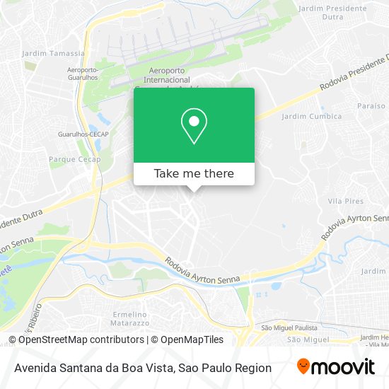 Mapa Avenida Santana da Boa Vista