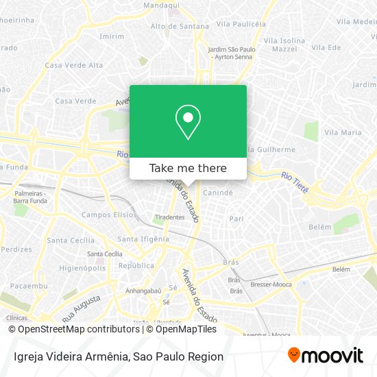 Igreja Videira Armênia map