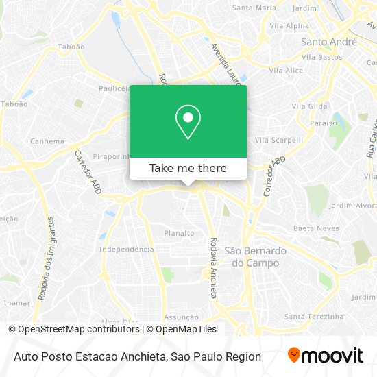 Mapa Auto Posto Estacao Anchieta