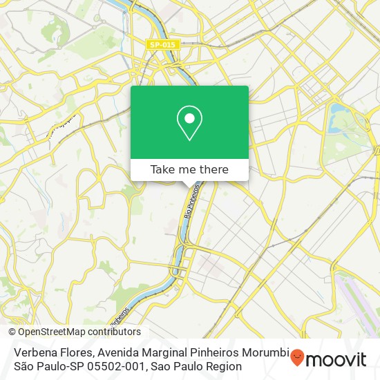 Verbena Flores, Avenida Marginal Pinheiros Morumbi São Paulo-SP 05502-001 map