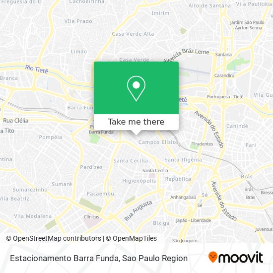 Mapa Estacionamento Barra Funda