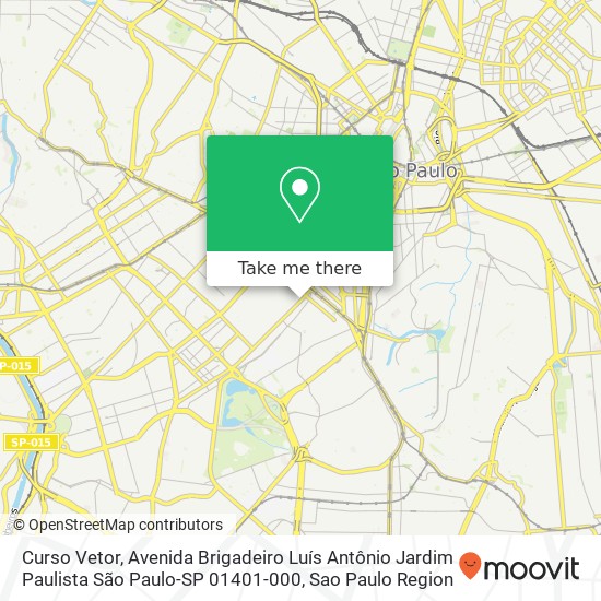 Curso Vetor, Avenida Brigadeiro Luís Antônio Jardim Paulista São Paulo-SP 01401-000 map