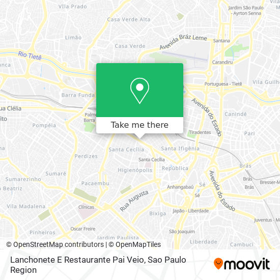 Mapa Lanchonete E Restaurante Pai Veio