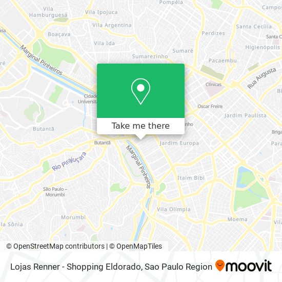 Mapa Lojas Renner - Shopping Eldorado