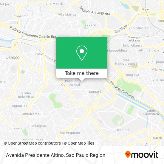 Mapa Avenida Presidente Altino