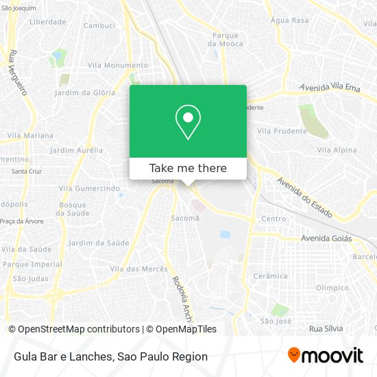 Mapa Gula Bar e Lanches