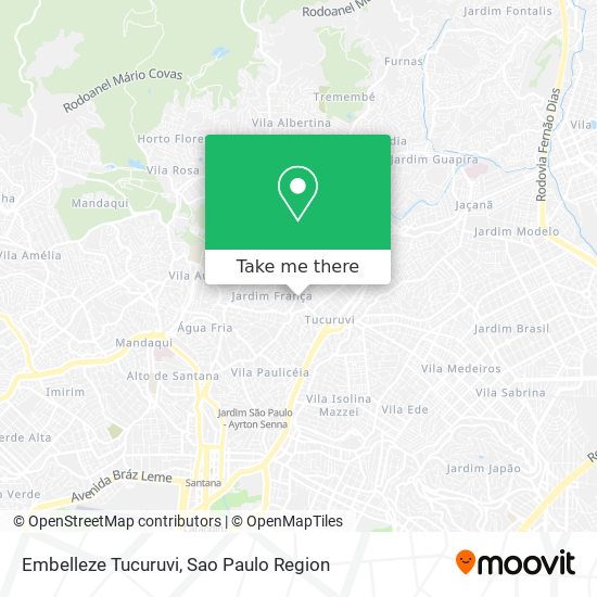 Embelleze Tucuruvi map