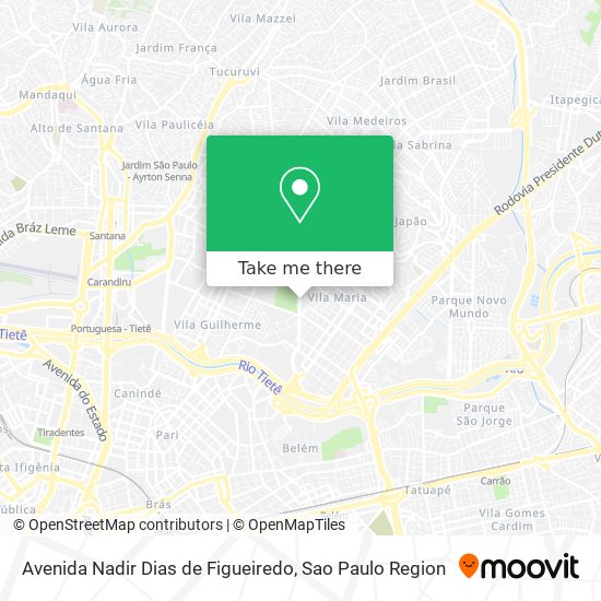 Mapa Avenida Nadir Dias de Figueiredo