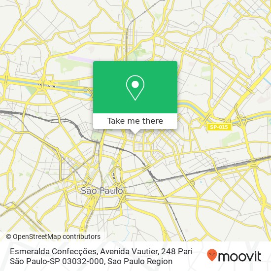 Esmeralda Confecções, Avenida Vautier, 248 Pari São Paulo-SP 03032-000 map