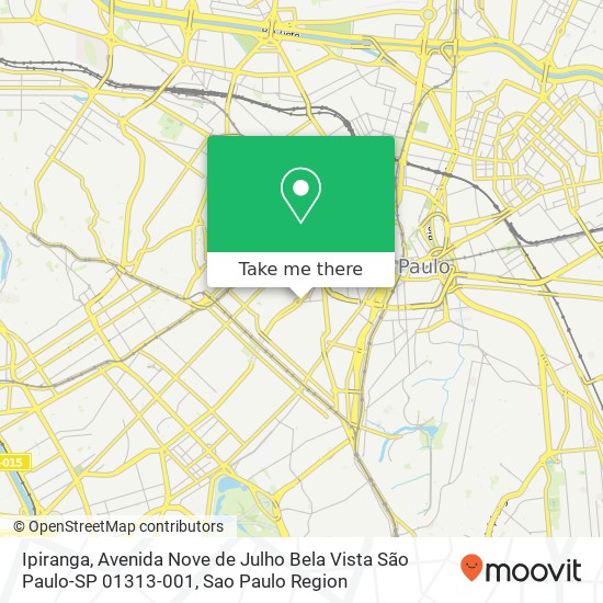 Ipiranga, Avenida Nove de Julho Bela Vista São Paulo-SP 01313-001 map
