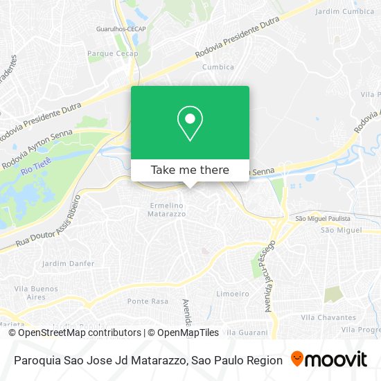 Mapa Paroquia Sao Jose Jd Matarazzo