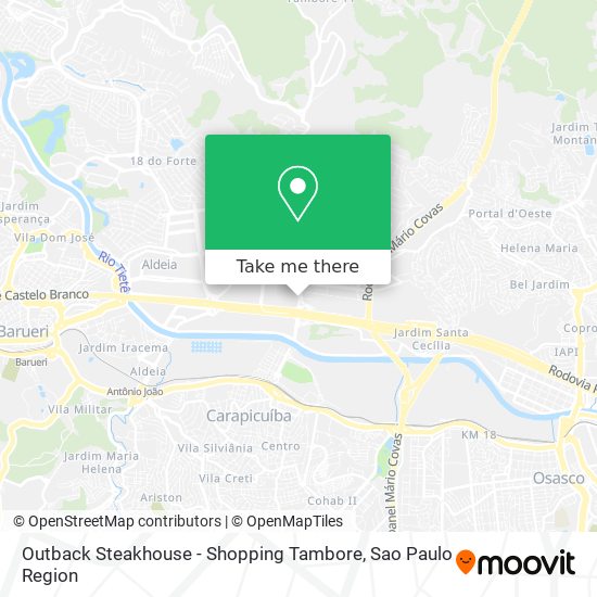 Outback Steakhouse - Shopping Tambore map