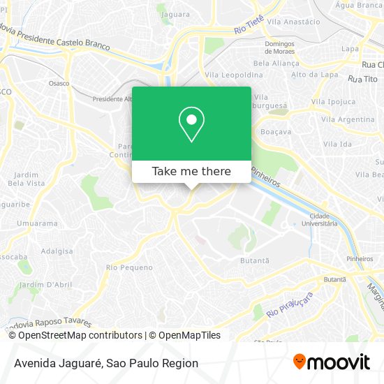 Avenida Jaguaré map