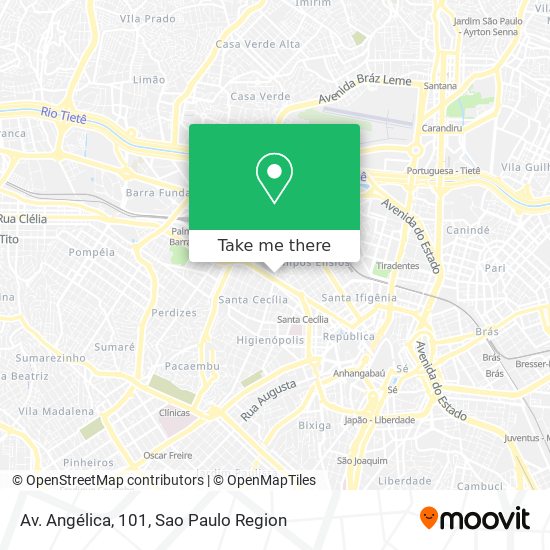 Mapa Av. Angélica, 101