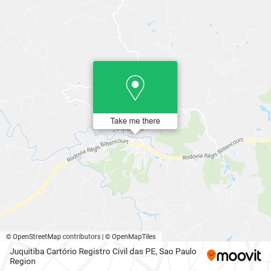 Juquitiba Cartório Registro Civil das PE map
