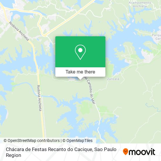 Chácara de Festas Recanto do Cacique map