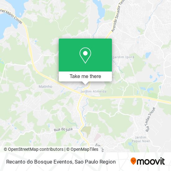 Mapa Recanto do Bosque Eventos