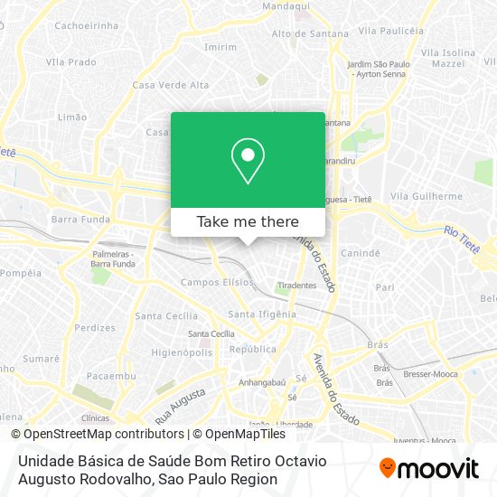 Unidade Básica de Saúde Bom Retiro Octavio Augusto Rodovalho map