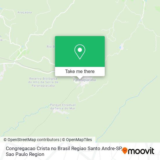 Mapa Congregacao Crista no Brasil Regiao Santo Andre-SP