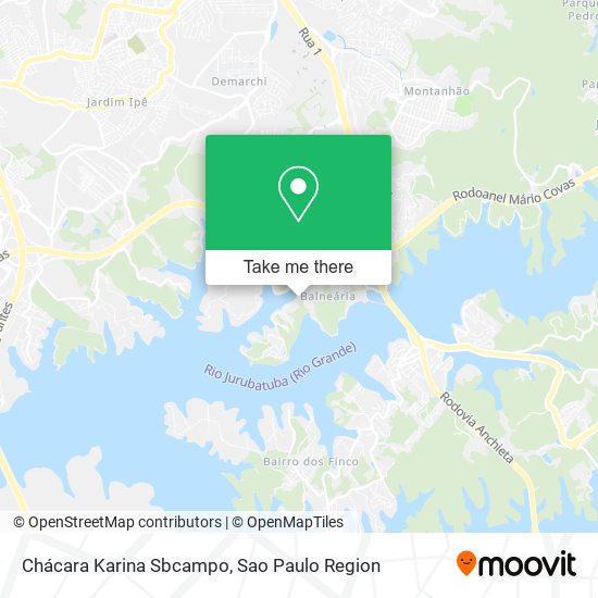 Chácara Karina Sbcampo map