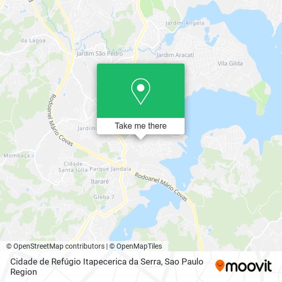 Cidade de Refúgio Itapecerica da Serra map