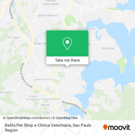 Mapa Belita Pet Shop e Clinica Veterinária