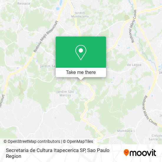 Secretaria de Cultura Itapecerica SP map
