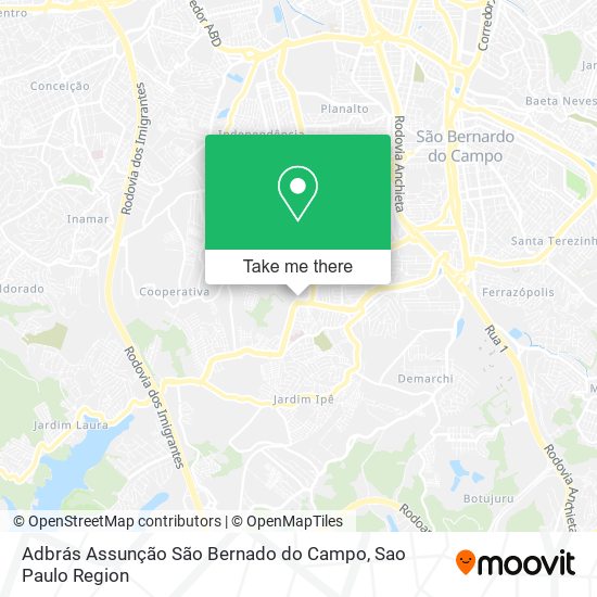 Adbrás Assunção São Bernado do Campo map