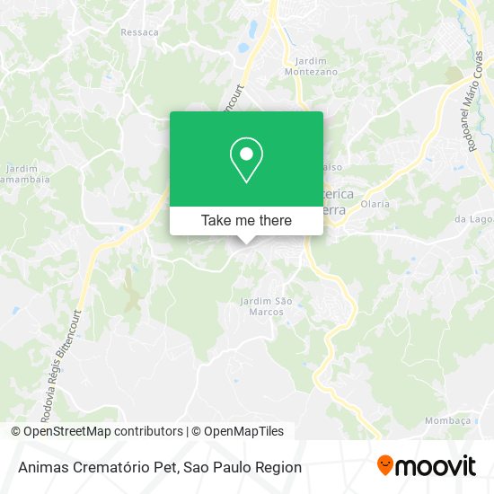 Animas Crematório Pet map