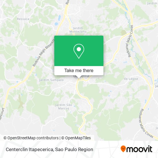 Centerclin Itapecerica map