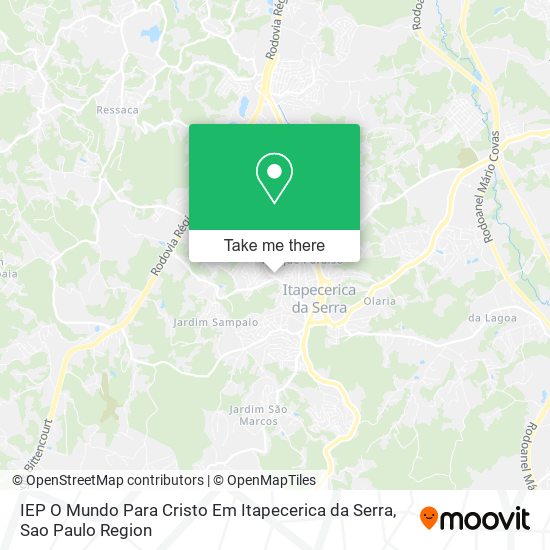 Mapa IEP O Mundo Para Cristo Em Itapecerica da Serra