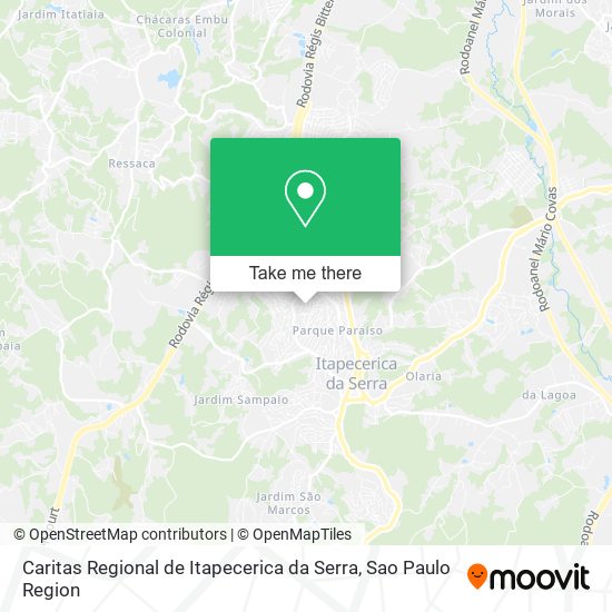 Caritas Regional de Itapecerica da Serra map