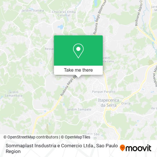 Sommaplast Insdustria e Comercio Ltda. map