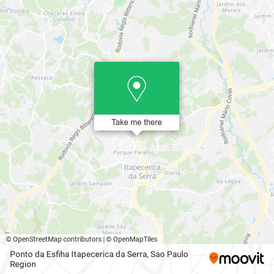 Mapa Ponto da Esfiha Itapecerica da Serra