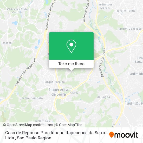 Casa de Repouso Para Idosos Itapecerica da Serra Ltda. map