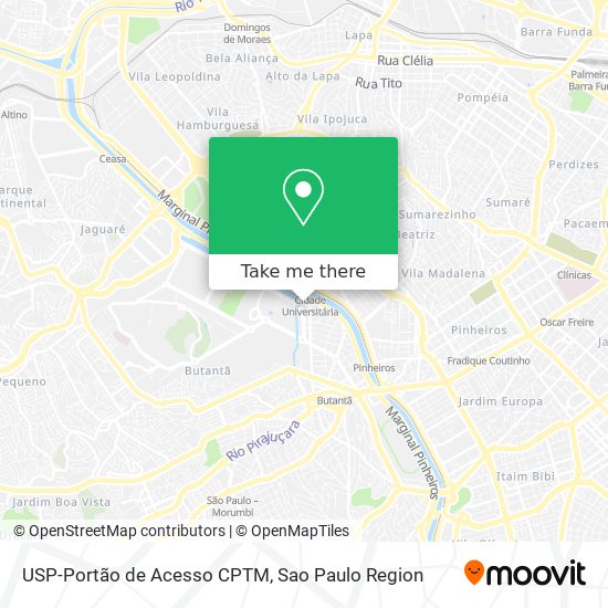 USP-Portão de Acesso CPTM map