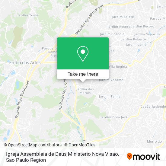 Mapa Igreja Assembleia de Deus Ministerio Nova Visao