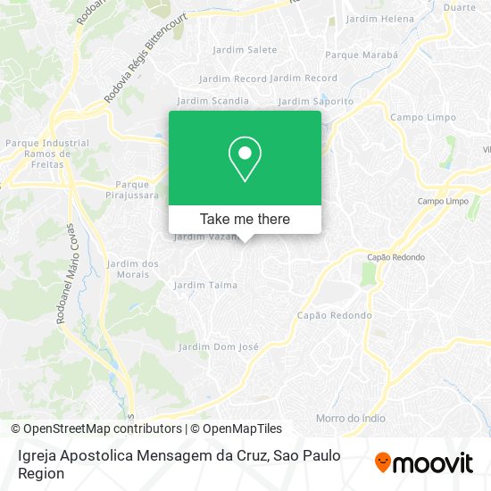 Igreja Apostolica Mensagem da Cruz map
