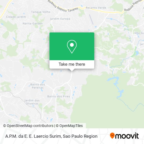 A.P.M. da E. E. Laercio Surim map