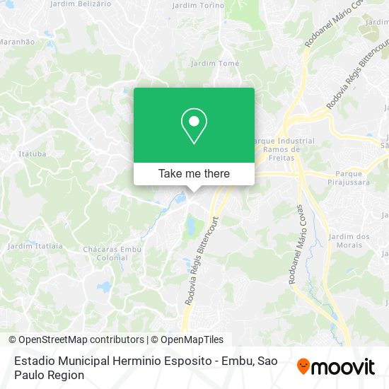 Mapa Estadio Municipal Herminio Esposito - Embu