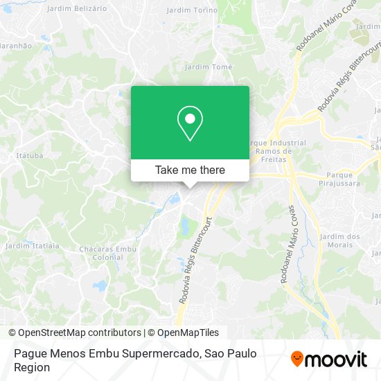 Mapa Pague Menos Embu Supermercado