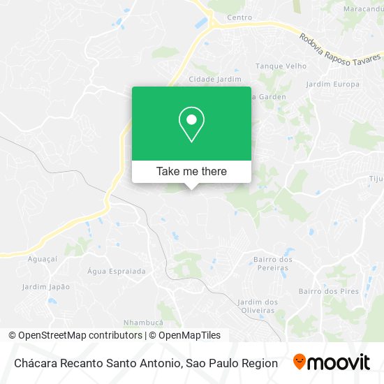 Chácara Recanto Santo Antonio map