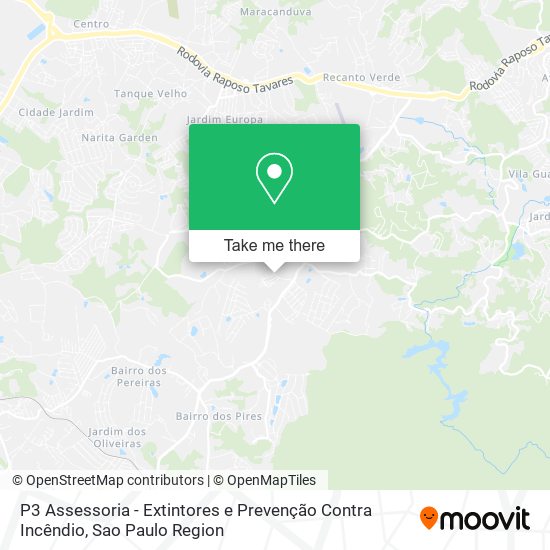 Mapa P3 Assessoria - Extintores e Prevenção Contra Incêndio